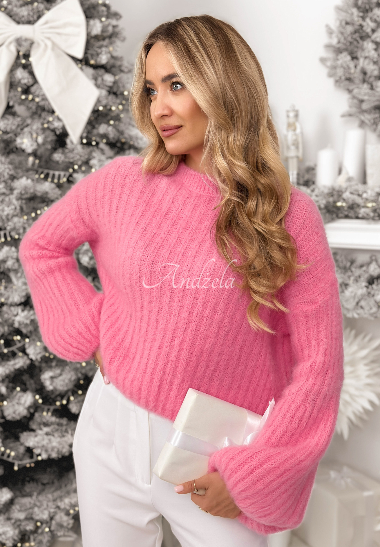 Mohair sweater with wide sleeves Better Than That pink