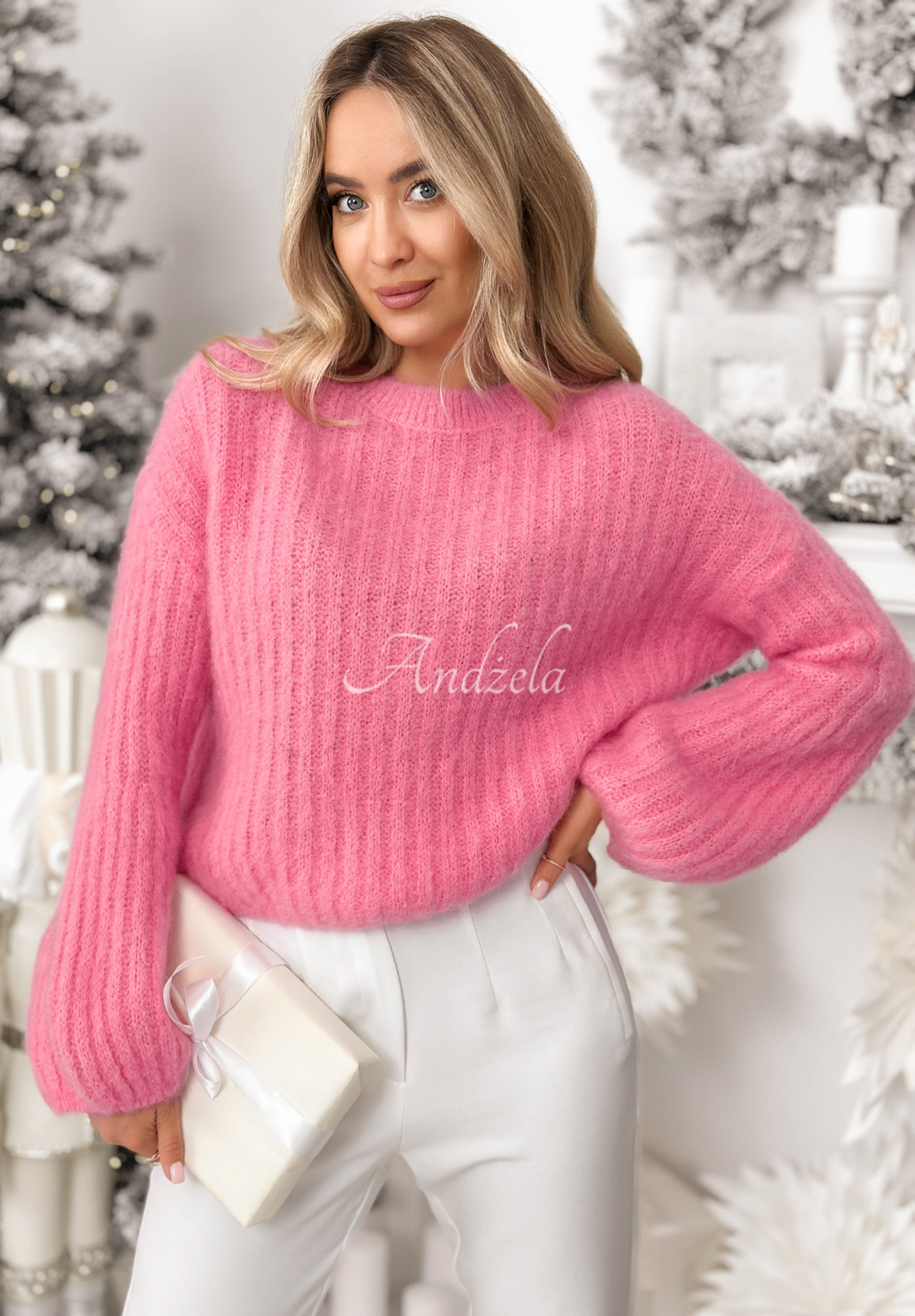 Mohairpullover mit weiten Ärmeln Better Than That Rosa