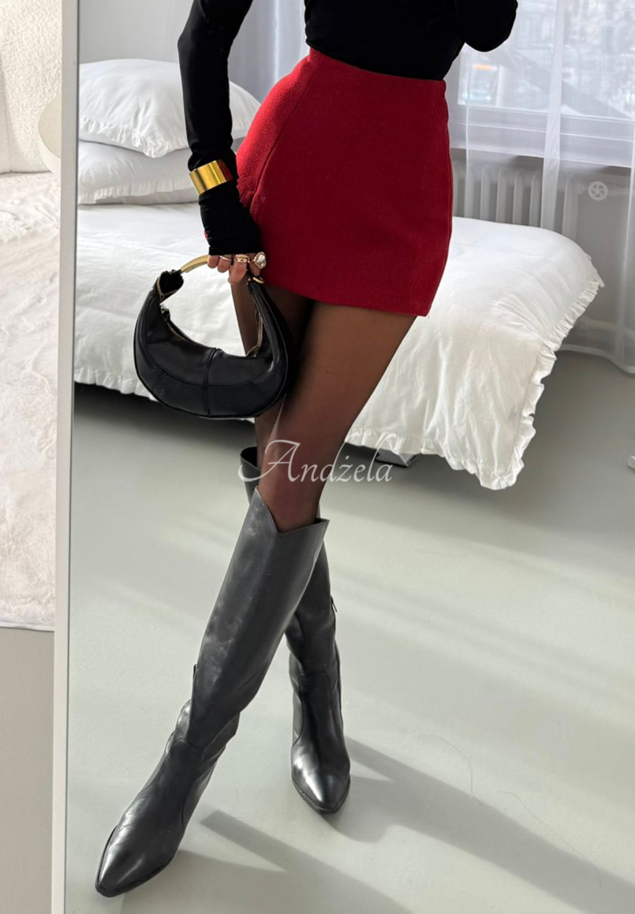 Mini-Hosenrock mit Schlitz La Milla Got My Attention Rot