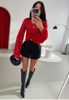 Koronkowa Bluse ze stójką i szerokimi rękawami z wiskozy La Milla Why Not You Rot