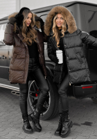 Długa Pikowana Jacke The Luckiest Schokoladenbraun