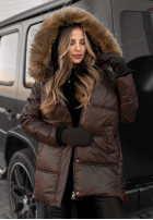 Długa Pikowana Jacke The Luckiest Schokoladenbraun