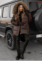 Długa Pikowana Jacke The Luckiest Schokoladenbraun