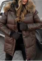 Długa Pikowana Jacke The Luckiest Schokoladenbraun