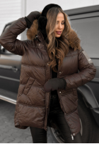 Długa Pikowana Jacke The Luckiest Schokoladenbraun