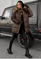 Długa Pikowana Jacke The Luckiest Schokoladenbraun