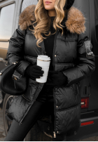 Długa Pikowana Jacke The Luckiest Schwarz