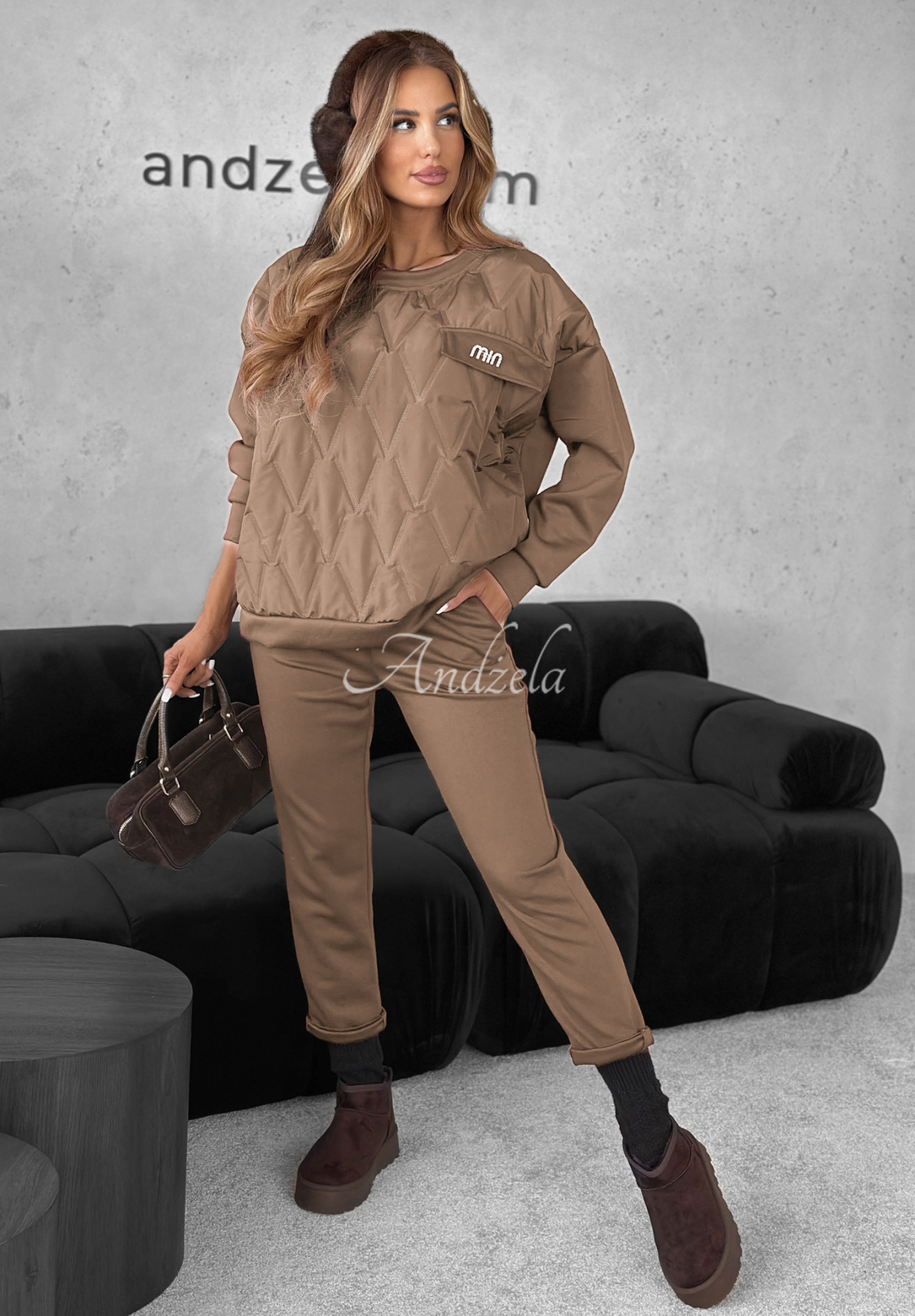 Trainingsanzug-Set: Sweatshirt und Hose Inside Out Beige