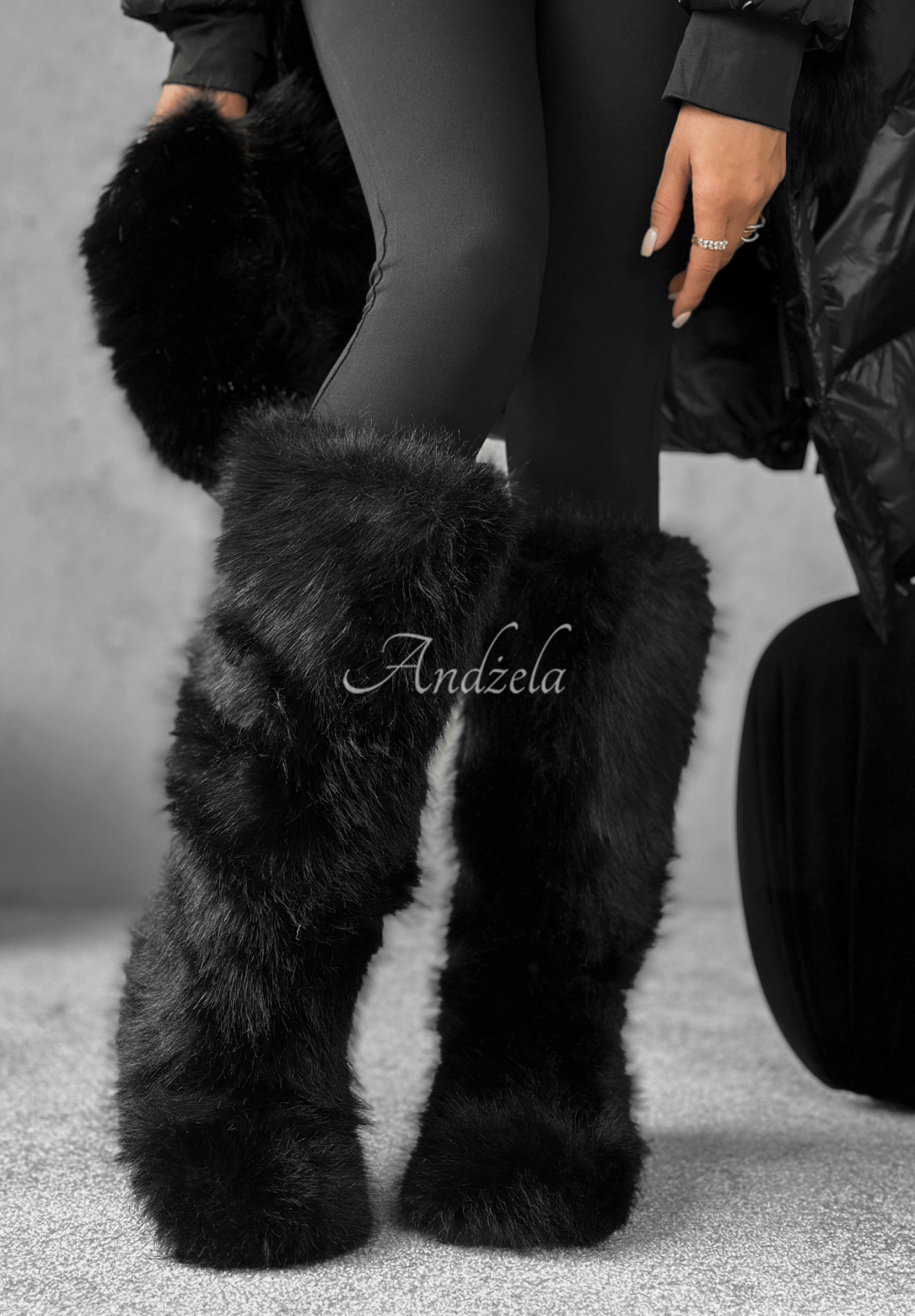 Fellstiefel Grizzly Bear Schwarz