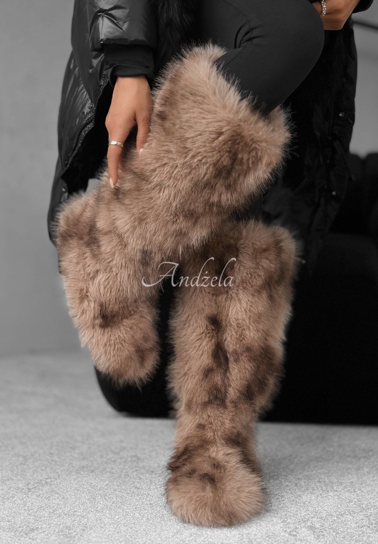 Fellstiefel Grizzly Bear Beige