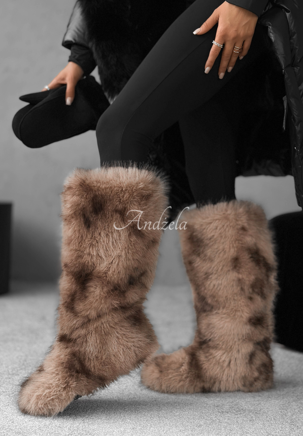 Fellstiefel Grizzly Bear Beige