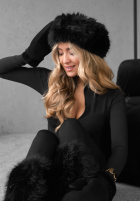 Band z futerkiem Not To Allow Schwarz