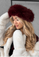 Band z futerkiem Not To Allow Burgunderrot