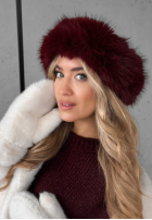 Band z futerkiem Not To Allow Burgunderrot