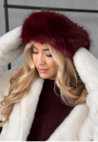 Band z futerkiem Not To Allow Burgunderrot