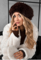 Band z futerkiem Not To Allow Schokoladenbraun