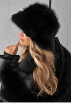 Mütze bucket hat z futerkiem When Snow Fallls Schwarz