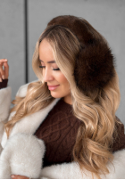 Ohrenwärmer mit Pelz Warm Memories Schokoladenbraun