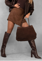 Zamszowa Tasche Fully Me Schokoladenbraun