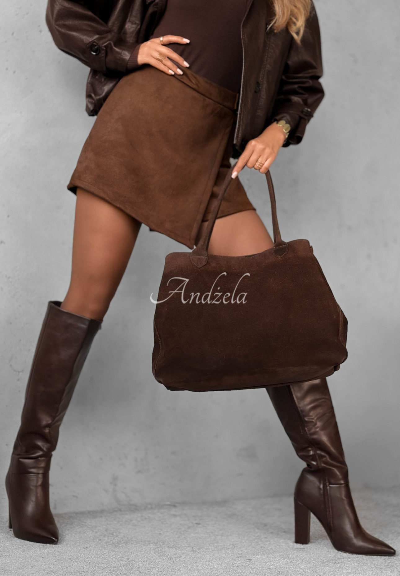 Wildledertasche Fully Me Schokoladenbraun