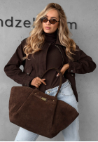 Zamszowa Tasche Almost Ready Schokoladenbraun