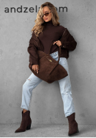 Zamszowa Tasche Almost Ready Schokoladenbraun