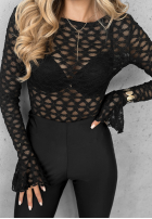 Koronkowa Bluse Enchanting Lace Schwarz