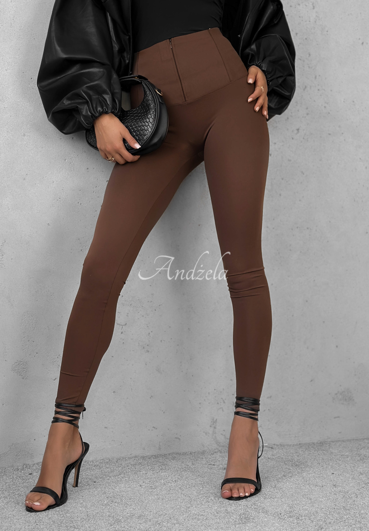 Figurbetonte Leggins Too Good Schokoladenbraun