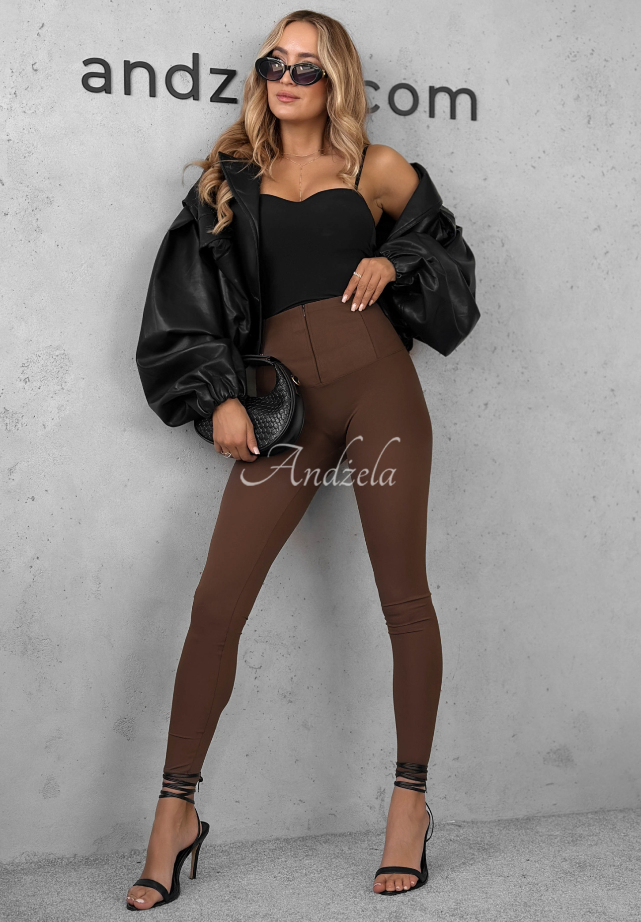 Figurbetonte Leggins Too Good Schokoladenbraun