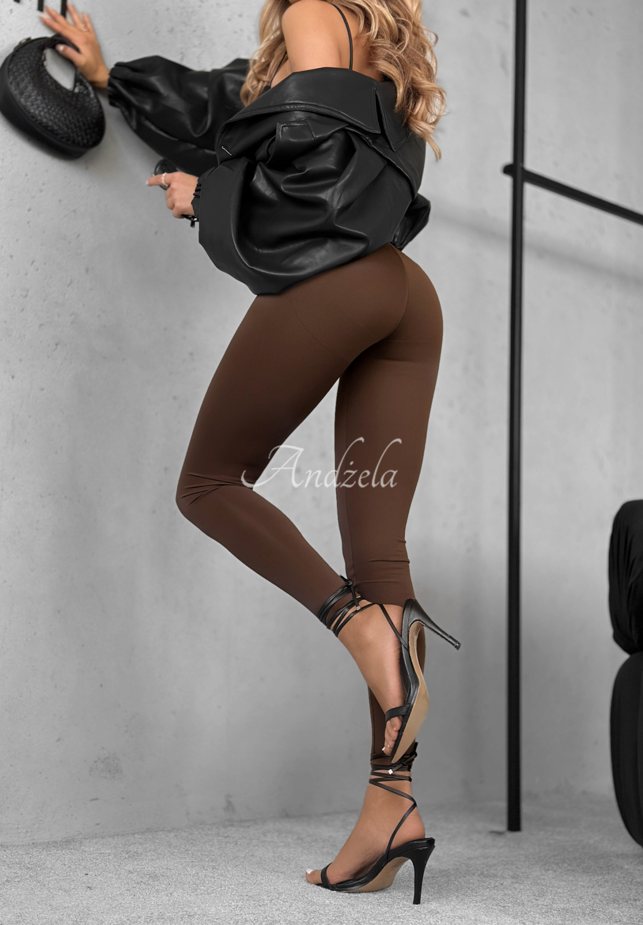 Figurbetonte Leggins Too Good Schokoladenbraun