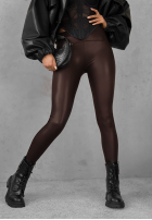 Skórzane Leggings Fits Me Perfectly Schokoladenbraun