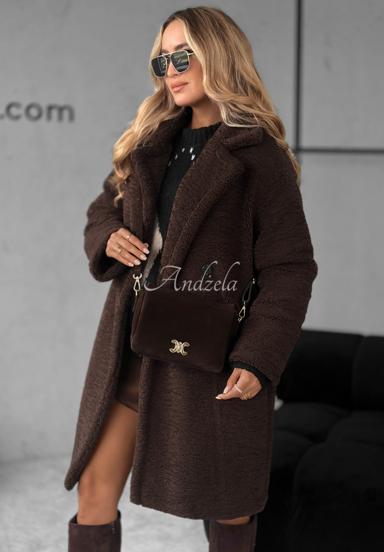 Wildlederhandtasche In My Closet Schokoladenbraun