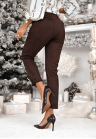 zamszowe Hose React To It Schokoladenbraun