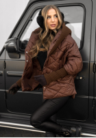 Jacke oversize z kapturem Sancha Schokoladenbraun