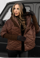 Jacket oversize z kapturem Sancha in chocolate