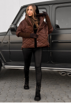 Jacke oversize z kapturem Sancha Schokoladenbraun