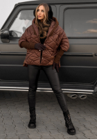 Jacke oversize z kapturem Sancha Schokoladenbraun