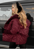 Jacke oversize z kapturem Sancha Burgunderrot