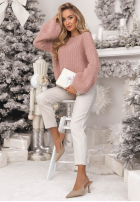 Moherowy sweter z szerokimi rękawami Better Than That morelowy