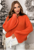 Pullover z szerokimi rękawami Better Than That Orange