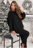 Bluse z kokardą i kryształkami The Stars Twinkle Schwarz