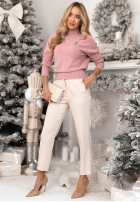 Krótki Pullover Single Snowflake Rosa