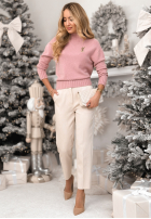 Krótki Pullover Single Snowflake Rosa