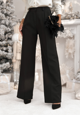 Elegante Hosen wide leg A Minute Ago Schwarz