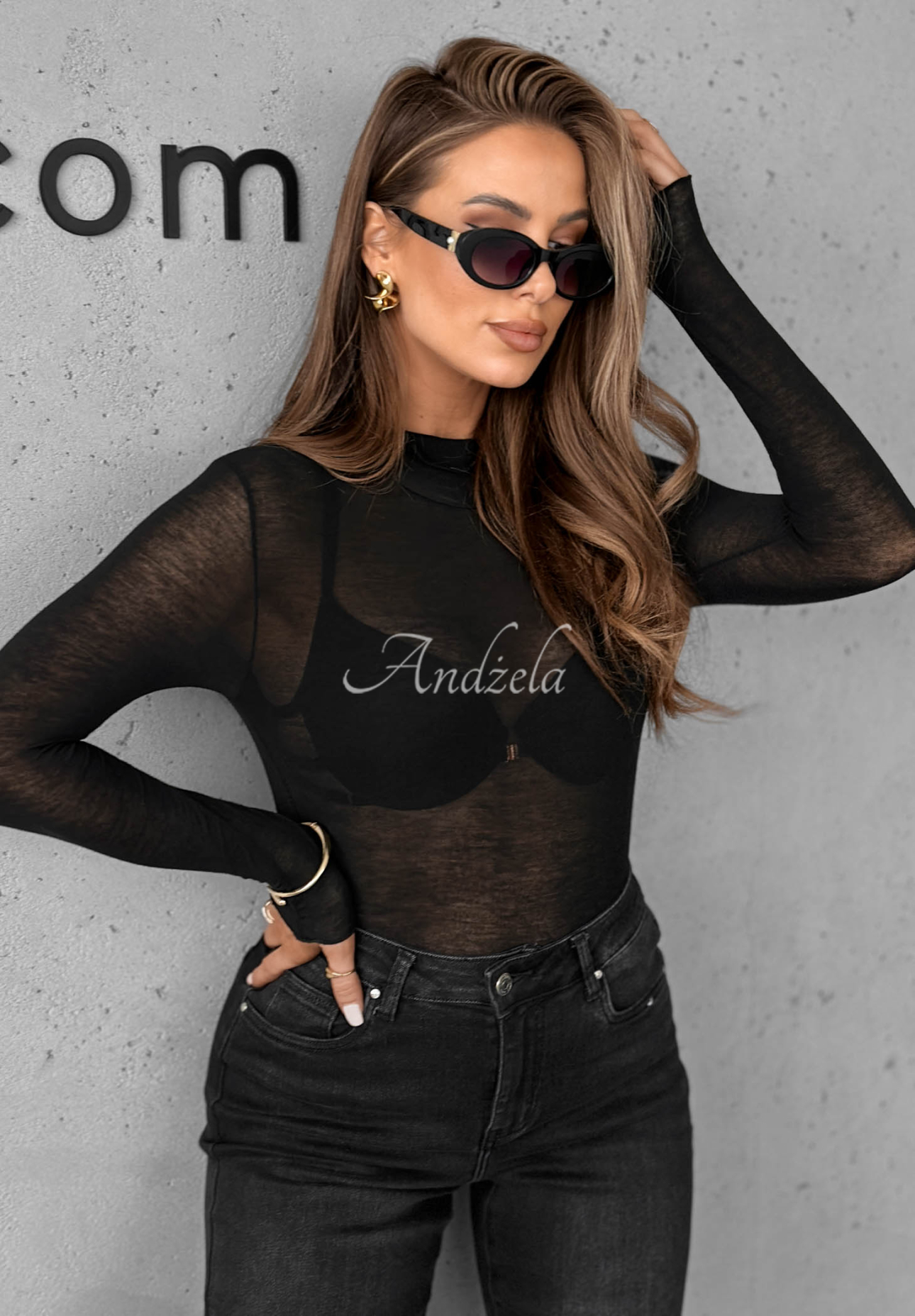 Feinbluse mit Rollkragen und Cashmere Be The One Schwarz