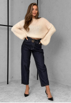 Hose Jeans balloon Important Message Dunkelblau