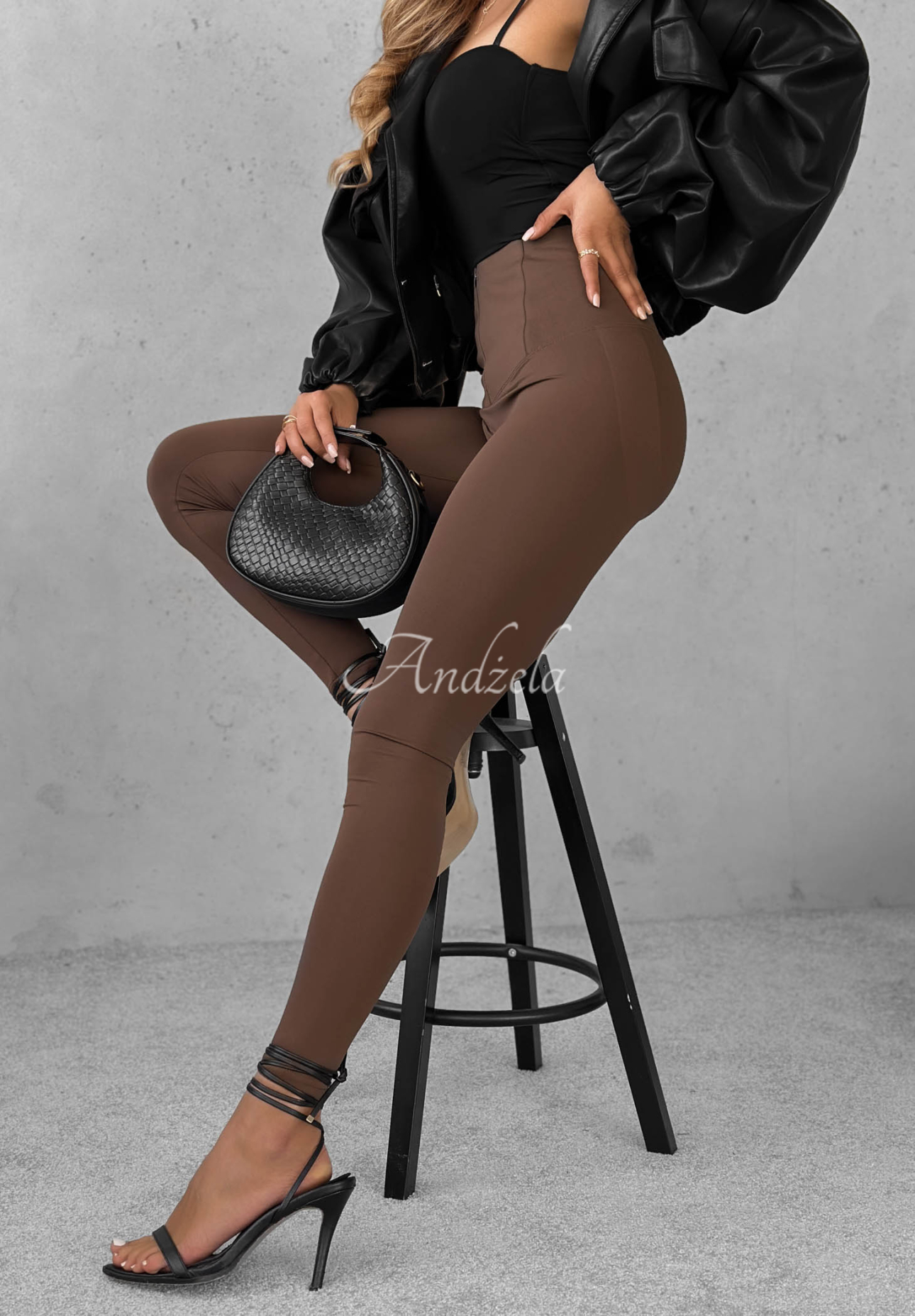 Figurbetonte Leggins Too Good Schokoladenbraun