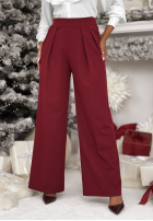 Hose z przeszyciami After You Left Burgund