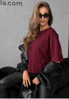 T-shirt Very Fine burgundowy