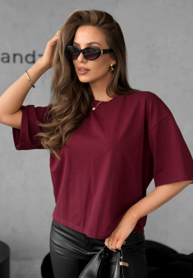 T-Shirt Very Fine Burgunderrot